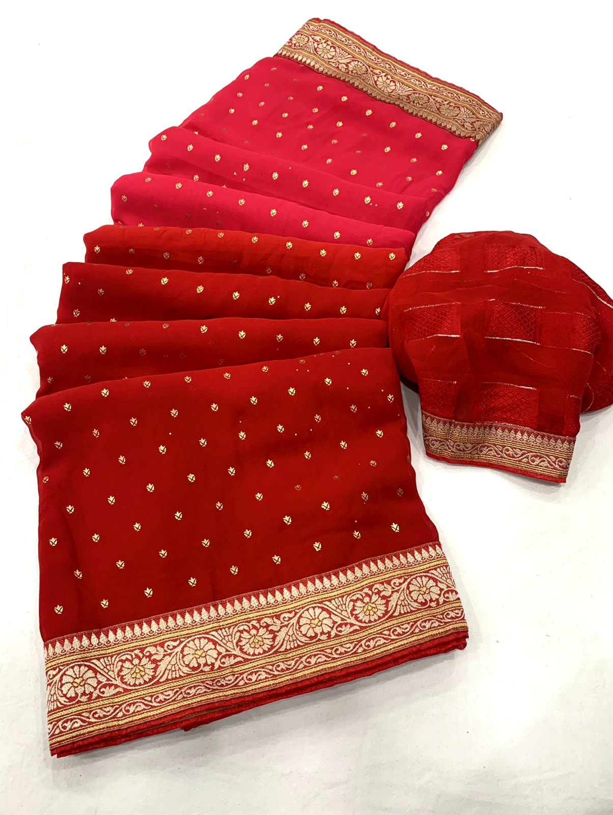 Stavan Brahmastra New Fancy Exclusive Wear Georgette With Foil Print Saree Collection 